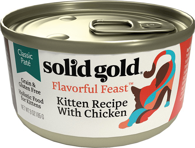 Solid Gold Flavorful Feast Kitten Recipe With Chicken In Gravy